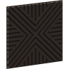 Mexen Linea 26 Akustik-Wandpaneel 60 x 60 cm (4 Stk.), Filz 9 mm, Technisches Furnier, Schwarze Eiche - S110-60607-26-046