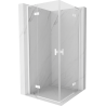 Mexen Mist-H L Duo Duschkabine, schwenkbar 75 x 75 cm, transparent, weiß - 8A5L-075L-075P-20-00