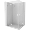 Mexen Mist-H L Duo Duschkabine links öffnend 100 x 75 cm, transparent, weiß - 8A5L-100L-075P-20-00