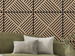 Mexen Linea 08 Akustik-Wandpaneel 60 x 60 cm (4 Stk.), Filz 9 mm, technisches Furnier, Gebleichte Eiche - S110-60607-08-040