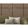 Mexen Linea 26 Akustik-Wandpaneel 60 x 60 cm (4 Stk.), Filz 9 mm, technisches Furnier, Helles Nussbaumholz - S110-60607-26-047