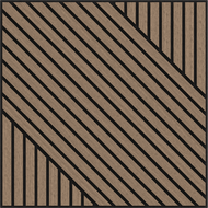 Mexen Linea 26 Akustik-Wandpaneel 60 x 60 cm (4 Stk.), Filz 9 mm, technisches Furnier, Helles Nussbaumholz - S110-60607-26-047