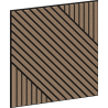 Mexen Linea 26 Akustik-Wandpaneel 60 x 60 cm (4 Stk.), Filz 9 mm, technisches Furnier, Helles Nussbaumholz - S110-60607-26-047