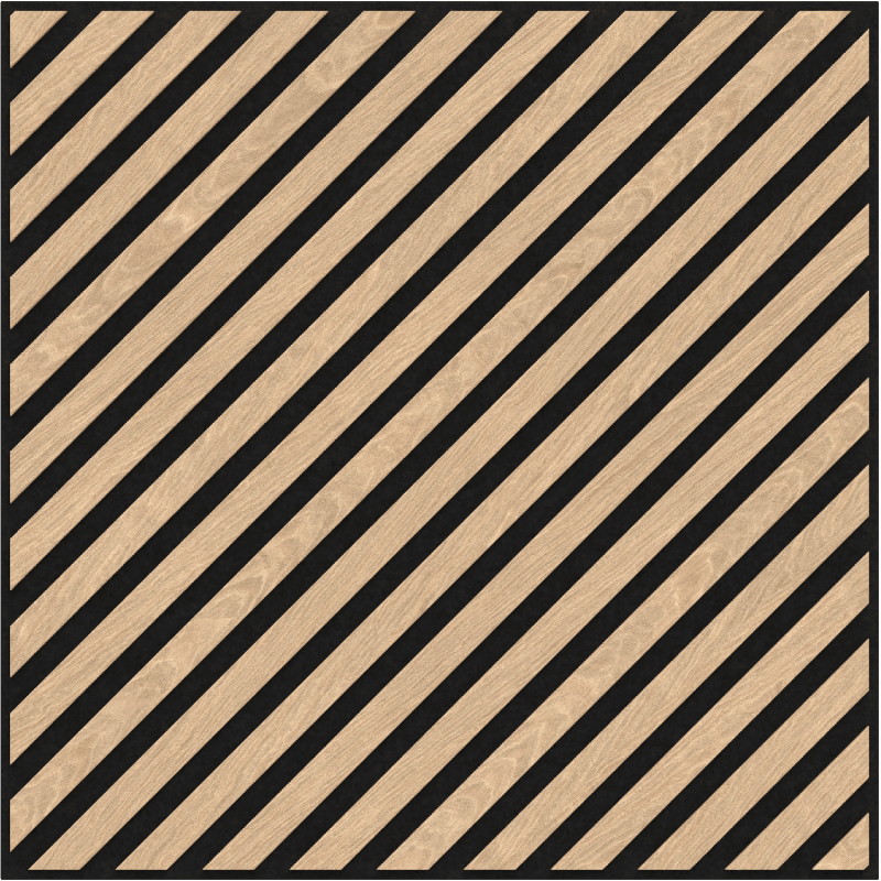 Mexen Linea 39 Akustik-Wandpaneel 60 x 60 cm (4 Stück), Filz 9 mm, technisches Furnier, Gebleichte Eiche - S110-60607-39-040