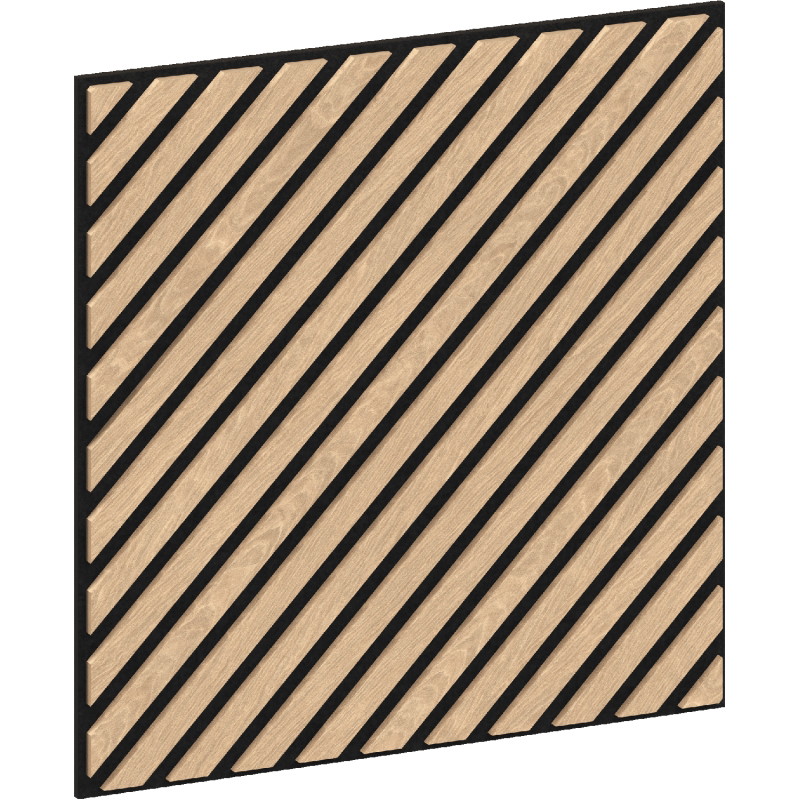 Mexen Linea 39 Akustik-Wandpaneel 60 x 60 cm (4 Stück), Filz 9 mm, technisches Furnier, Gebleichte Eiche - S110-60607-39-040