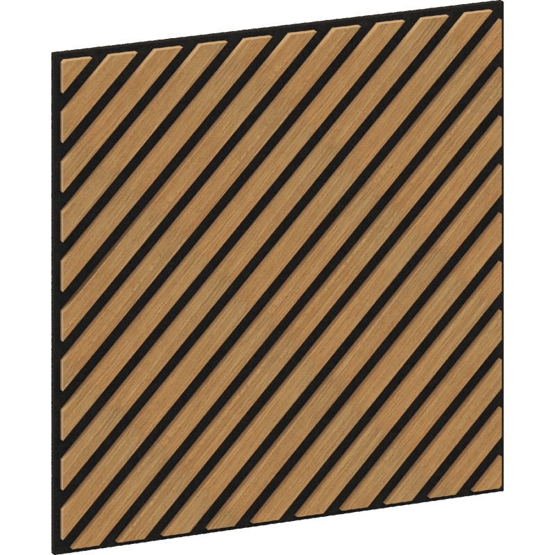 Mexen Linea 39 akustisches Wandpaneel 60 x 60 cm (4 Stück), Filz 9 mm, technisches Furnier, Eiche Classic - S110-60607-39-041