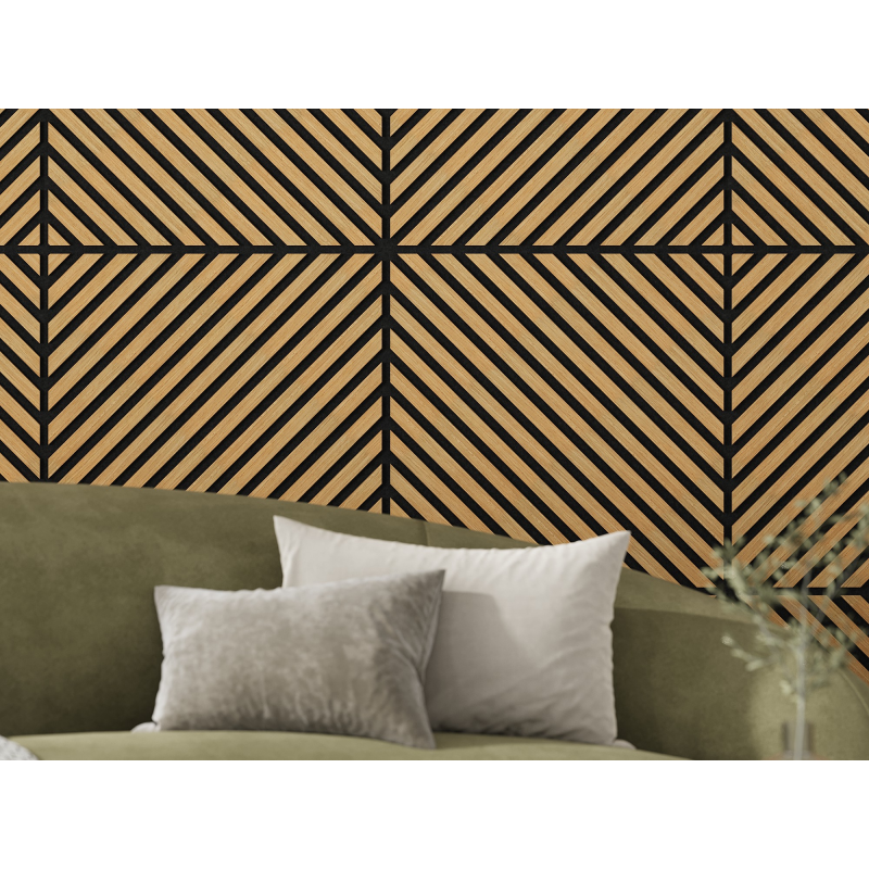 Mexen Lam-B Wandpaneele 275 x 30 cm, HDF Platte 4 mm, technisches Furnier, Sandiger Eiche - S100-275307-3015-001