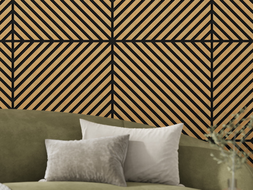 Mexen Linea 39 akustisches Wandpaneel 60 x 60 cm (4 Stück), Filz 9 mm, technisches Furnier, Eiche Classic - S110-60607-39-041