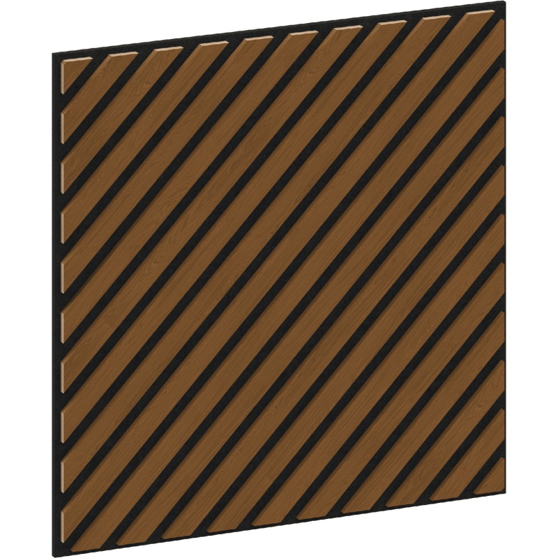 Mexen Linea 39 Akustik-Wandpaneel 60 x 60 cm (4 Stück), Filz 9 mm, technisches Furnier, Natur-Eiche - S110-60607-39-042