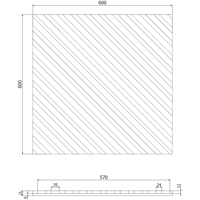 Mexen Lam-B Wandpaneele 275 x 30 cm, HDF Platte 4 mm, technisches Furnier, Sandiger Eiche - S100-275307-3015-001