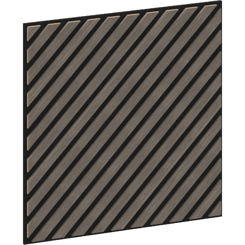 Mexen Linea 39 Akustik-Wandpaneel 60 x 60 cm (4 Stk.), Filz 9 mm, Technofurnier, Graue Eiche - S110-60607-39-043