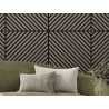 Mexen Linea 39 Akustik-Wandpaneel 60 x 60 cm (4 Stk.), Filz 9 mm, Technofurnier, Graue Eiche - S110-60607-39-043