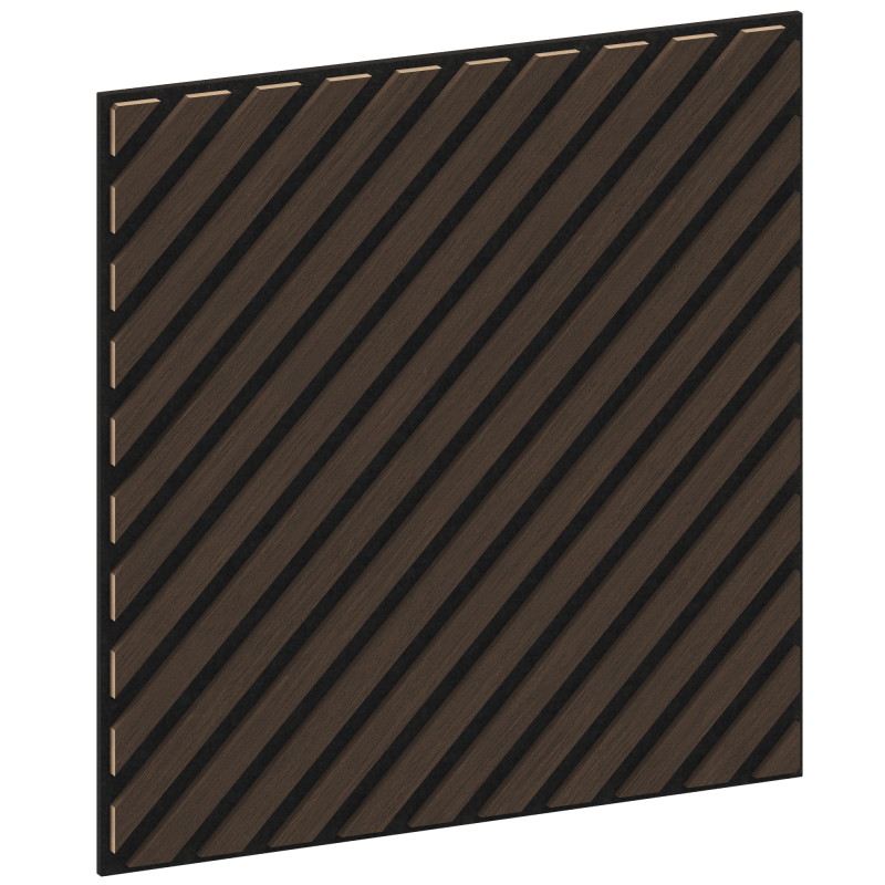 Mexen Linea 39 Akustische Wandplatte 60 x 60 cm (4 Stk.), Filz 9 mm, technisches Furnier, Eiche Mocca - S110-60607-39-045