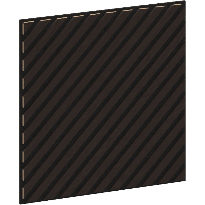 Mexen Linea 39 Akustische Wandplatte 60 x 60 cm (4 Stk.), Filz 9 mm, technisches Furnier, Schwarze Eiche - S110-60607-39-046