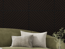 Mexen Linea 39 Akustische Wandplatte 60 x 60 cm (4 Stk.), Filz 9 mm, technisches Furnier, Schwarze Eiche - S110-60607-39-046