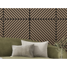 Mexen Linea 39 Akustik-Wandpaneel 60 x 60 cm (4 Stück), 9 mm Filz, technisches Furnier, Helles Nussbaum - S110-60607-39-047