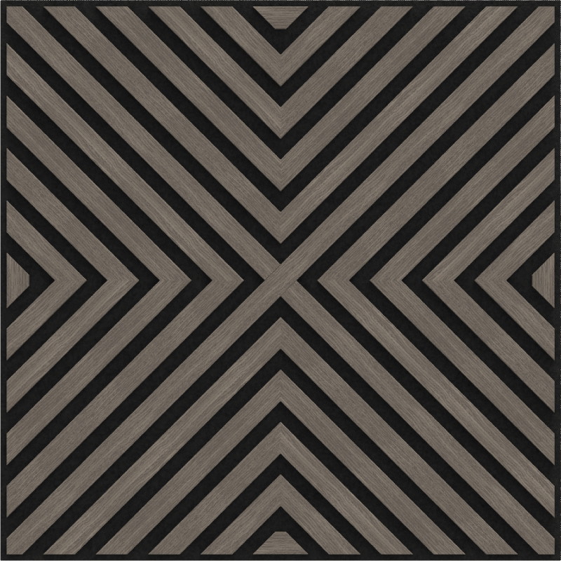 Mexen Linea 01 akustische Wandpaneele 60 x 60 cm (4 Stk.), Filz 9 mm, technisches Furnier, Graueiche - S110-60607-01-043