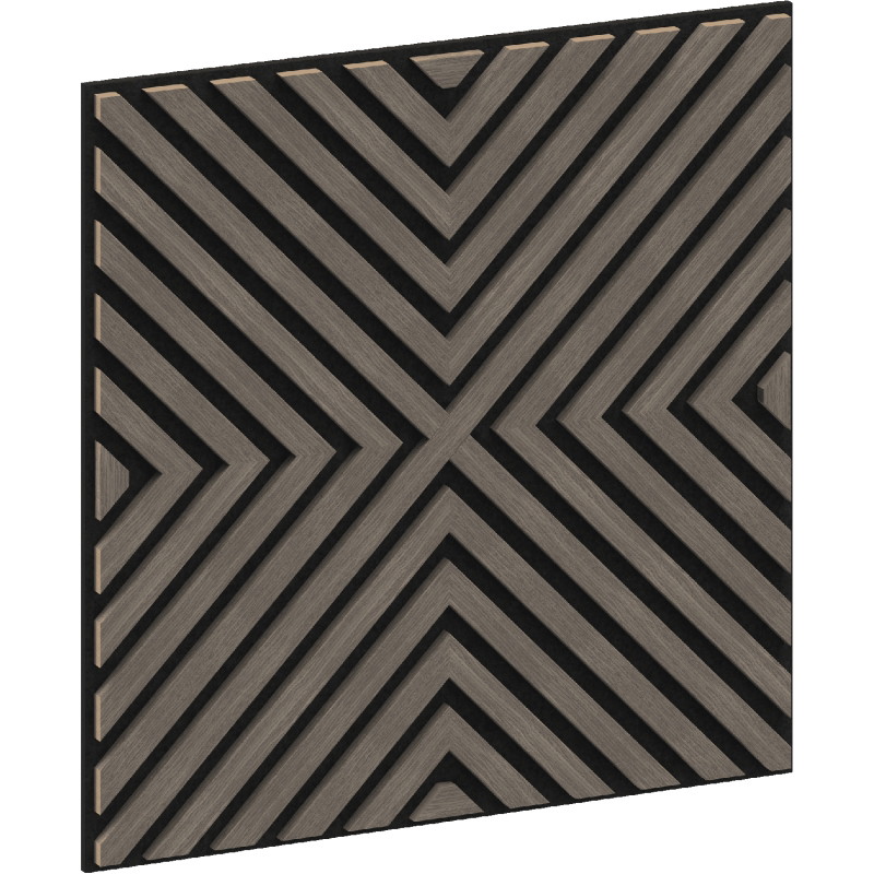 Mexen Linea 01 akustische Wandpaneele 60 x 60 cm (4 Stk.), Filz 9 mm, technisches Furnier, Graueiche - S110-60607-01-043