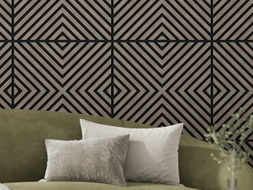 Mexen Linea 01 akustische Wandpaneele 60 x 60 cm (4 Stk.), Filz 9 mm, technisches Furnier, Graueiche - S110-60607-01-043