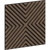 Mexen Linea 01 Akustik-Wandpaneel 60 x 60 cm (4 Stück), Filz 9 mm, technisches Furnier, Dunkle Walnuss - S110-60607-01-044