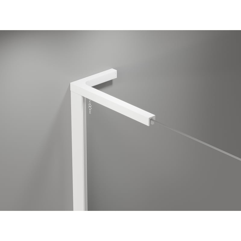 Mexen Mist-H L Duo Duschkabine, rechts öffnend, 85 x 95 cm, transparent, weiß - 8A5L-085L-095P-20-00
