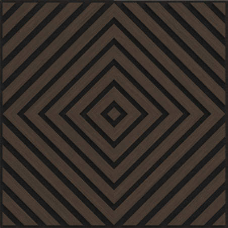 Mexen Linea 03 Akustische Wandverkleidung 60 x 60 cm (4 Stück), Filz 9 mm, technisches Furnier, Mocca-Eiche - S110-60607-03-045