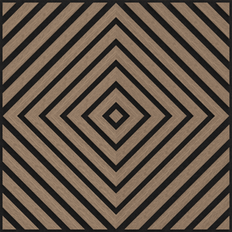 Mexen Linea 03 Akustikwandpaneel 60 x 60 cm (4 Stk.), Filz 9 mm, technisches Furnier, Helles Nussbaum - S110-60607-03-047
