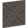 Mexen Linea 05 Akustik-Wandpaneel 60 x 60 cm (4 Stück), Filz 9 mm, technisches Furnier, Graue Eiche - S110-60607-05-043