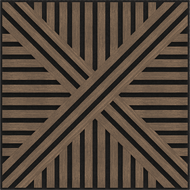 Mexen Linea 05 akustisches Wandpaneel 60 x 60 cm (4 Stk.), Filz 9 mm, technisches Furnier, Dunkle Nuss - S110-60607-05-044