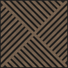 Mexen Linea 08 Akustische Wandplatte 60 x 60 cm (4 Stk.), Filz 9 mm, Technisches Furnier, Dunkle Walnuss - S110-60607-08-044