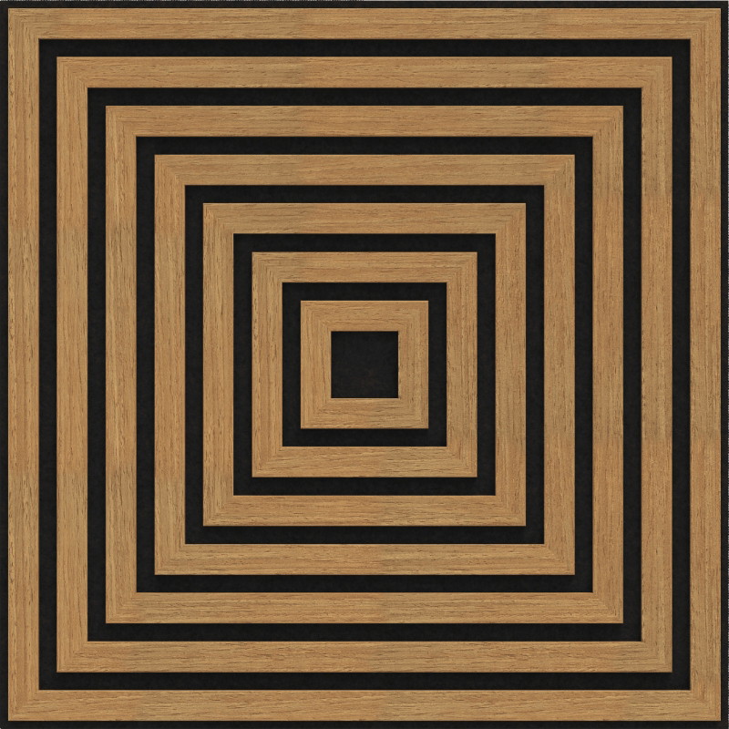 Mexen Linea 13 Akustische Wandpaneele 60 x 60 cm (4 Stück), Filz 9 mm, Technisches Furnier, Eiche Classic - S110-60607-13-041