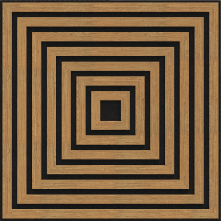 Mexen Linea 13 Akustische Wandpaneele 60 x 60 cm (4 Stück), Filz 9 mm, Technisches Furnier, Eiche Classic - S110-60607-13-041