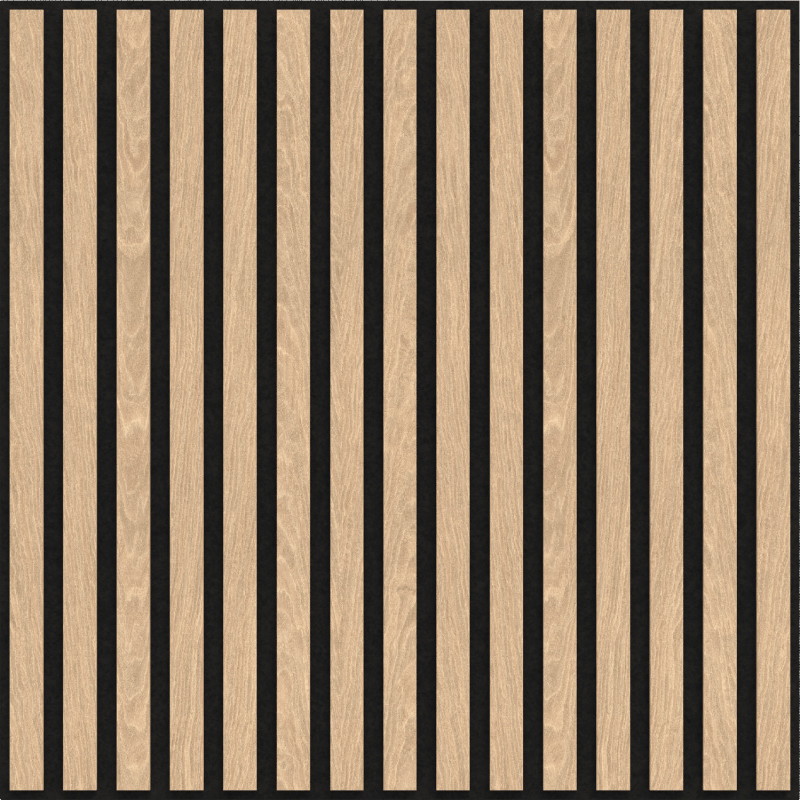 Mexen Linea 15 Akustik-Wandpaneel 60 x 60 cm (4 Stk.), Filz 9 mm, technisches Furnier, Gebleichte Eiche - S110-60607-15-040