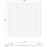 Mexen Linea 15 Akustik-Wandpaneel 60 x 60 cm (4 Stk.), Filz 9 mm, technisches Furnier, Gebleichte Eiche - S110-60607-15-040