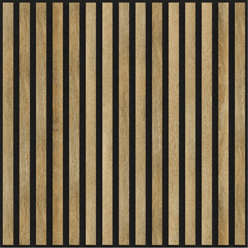 Mexen Linea 15 Akustik-Wandpaneel 60 x 60 cm (4 Stück), Filz 9 mm, Technisches Furnier, Honigeiche - S110-60607-15-066