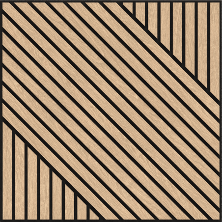 Mexen Linea 26 Akustik-Wandpaneel 60 x 60 cm (4 Stk.), Filz 9 mm, technisches Furnier, Gebleichte Eiche - S110-60607-26-040