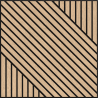 Mexen Linea 26 Akustik-Wandpaneel 60 x 60 cm (4 Stk.), Filz 9 mm, technisches Furnier, Gebleichte Eiche - S110-60607-26-040