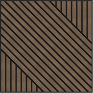 Mexen Linea 26 Akustik-Wandpaneel 60 x 60 cm (4 Stk.), Filz 9 mm, technisches Furnier, Dunkle Walnuss - S110-60607-26-044