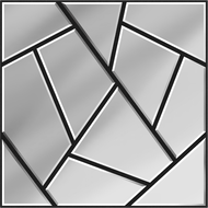 Mexen Form 04 Akustik-Wandpaneel 60 x 60 cm (4 Stück), Filz 9 mm, technisches Furnier, Spiegel - S111-60607-04-099