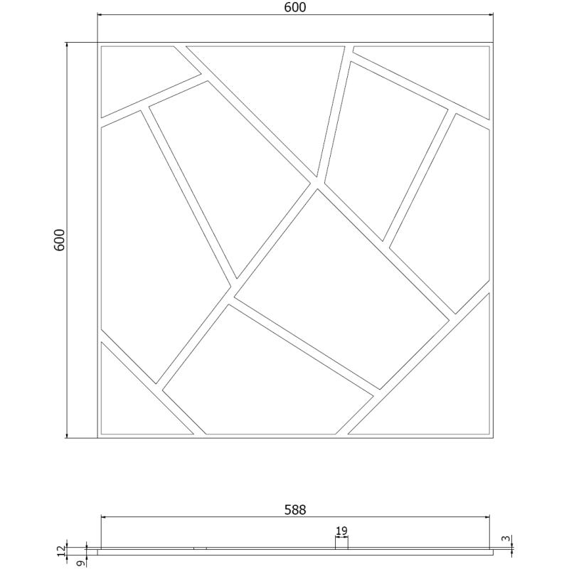 Mexen Lam-B Wandpaneele 275 x 30 cm, HDF Platte 4 mm, technisches Furnier, Sandiger Eiche - S100-275307-3015-001