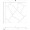 Mexen Form 04 Akustik-Wandpaneel 60 x 60 cm (4 Stück), Filz 9 mm, technisches Furnier, Spiegel - S111-60607-04-099