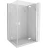 Mexen Mist-H L Duo Duschkabine rechts öffnend 75 x 110 cm, transparent, weiß - 8A5L-075L-110P-20-00
