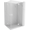 Mexen Mist-H L Duo Duschkabine, rechts öffnend, 80 x 110 cm, transparent, weiß - 8A5L-080L-110P-20-00