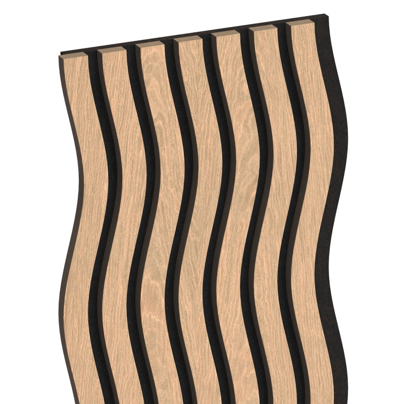 Mexen Lam-SF 01 Akustische Wandpaneele 280 x 30 cm, Filz 9 mm, technisches Furnier, Gebleichte Eiche - S106-280-01-040