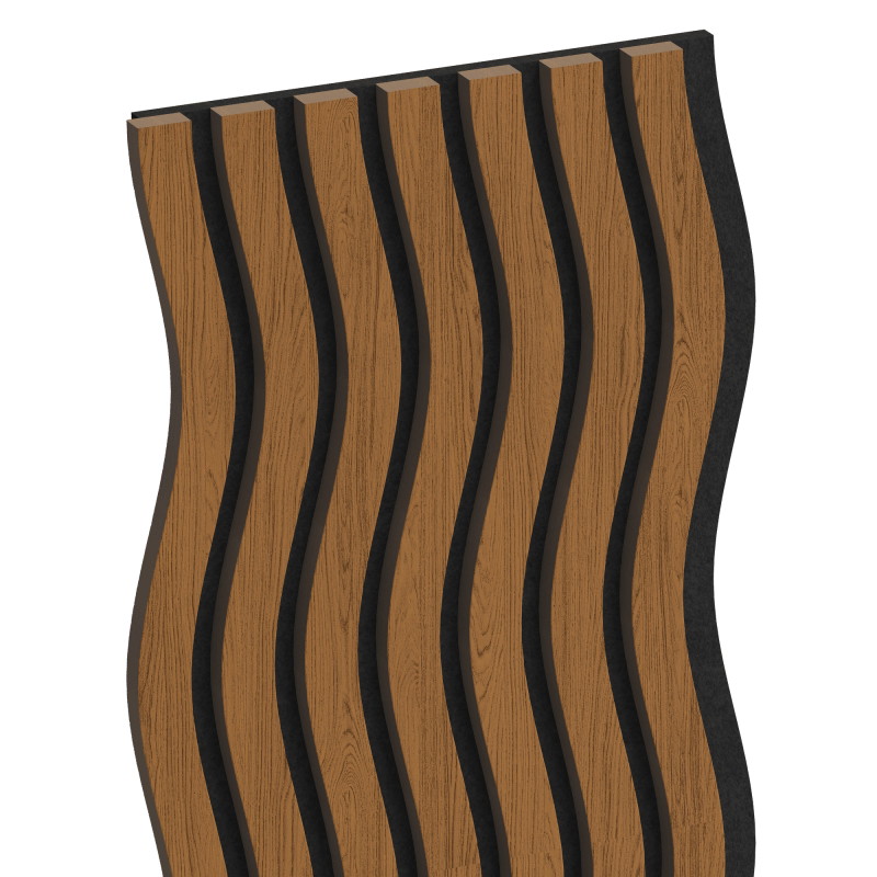 Mexen Lam-SF 01 Akustische Wandpaneele 280 x 30 cm, Filz 9 mm, technisches Furnier, Eiche Natur - S106-280-01-042
