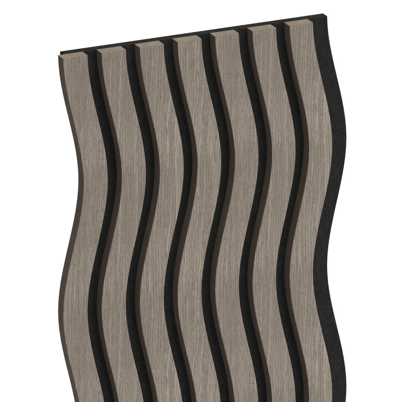 Mexen Lam-SF 01 Schallabsorber Wandleisten 280 x 30 cm, Filz 9 mm, technische Furnier, Graue Eiche - S106-280-01-043
