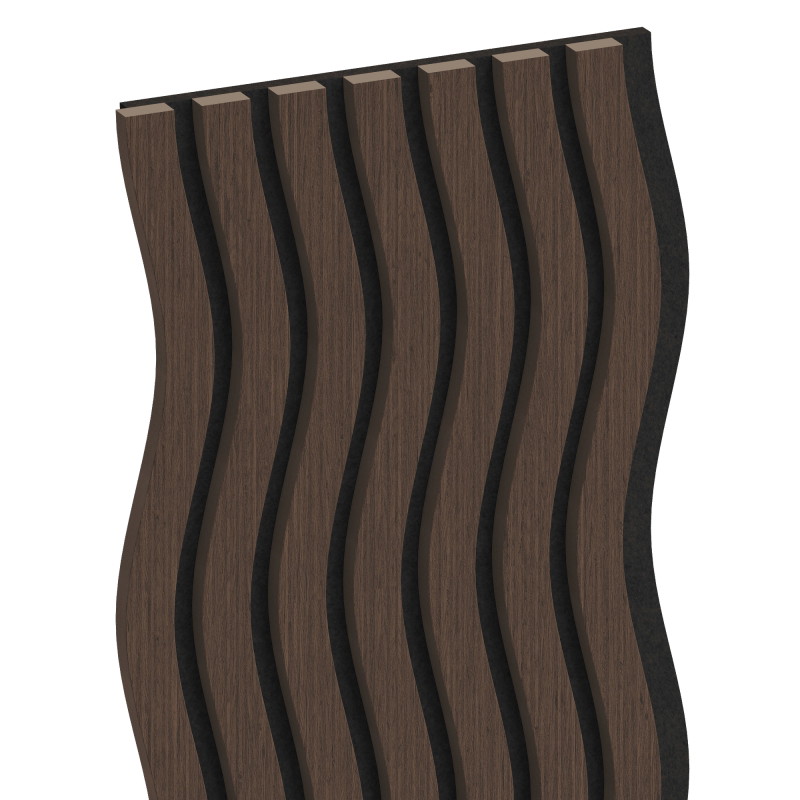 Mexen Lam-SF 01 Akustik-Wandpaneele 280 x 30 cm, Filz 9 mm, technisches Furnier, Eiche Mocca - S106-280-01-045