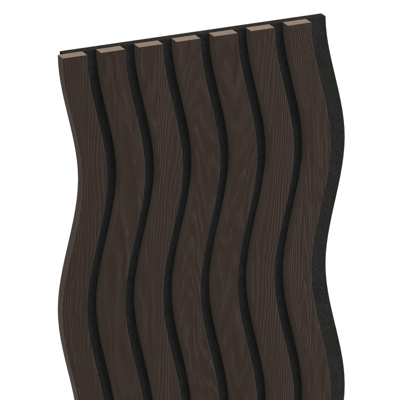 Mexen Lam-SF 01 Akustische Wandpaneele 280 x 30 cm, Filz 9 mm, technisches Furnier, Schwarze Eiche - S106-280-01-046