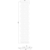 Mexen Lam-SF 02 Akustische Wandpaneele 280 x 30 cm, Filz 9 mm, technisches Furnier, Graue Eiche - S106-280-02-043