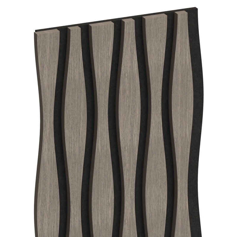 Mexen Lam-SF 01 Lam-SF 26 akustische Wandpaneele 280 x 30 cm, Filz 9 mm, technisches Furnier, Graue Eiche - S106-280-26-043